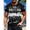 Fashion Men's T-Shirt Humorous DJ Turntable Graphic Printed Short Sleeve Casual O Neck Breathable Tee Tops Harajuku Music Lover Clothes Male