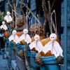 6Pcs 3 Inch Halloween Hanging Ornaments White Ghosts Hanging Ghost Pendant  Haunted House Decoration
