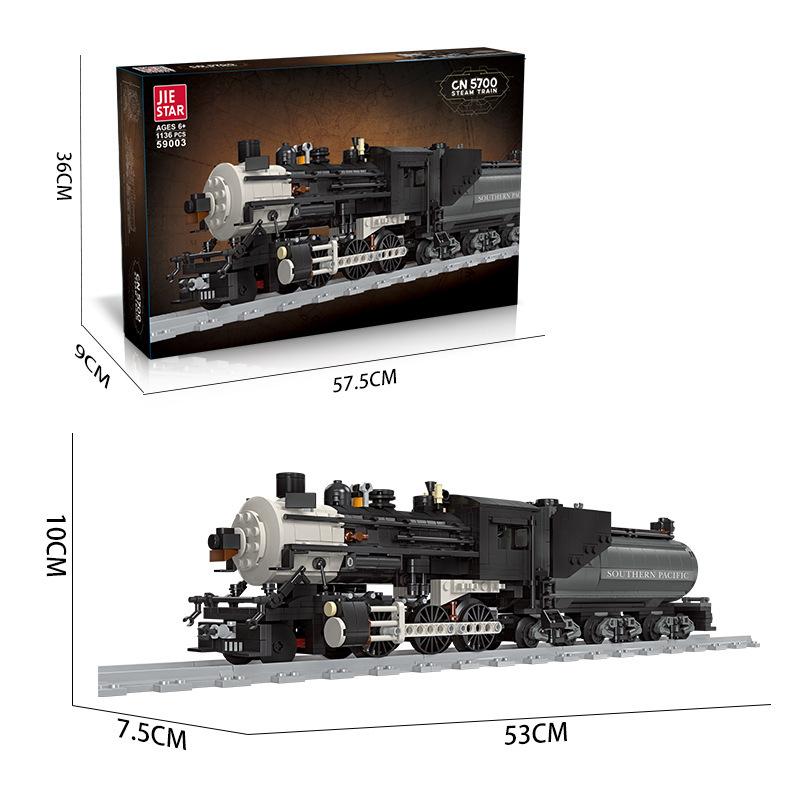 Jie Xing 59001-20TH10 Steam Locomotive Simulation Train Model Children's Assembled Building Blocks Boys Toys