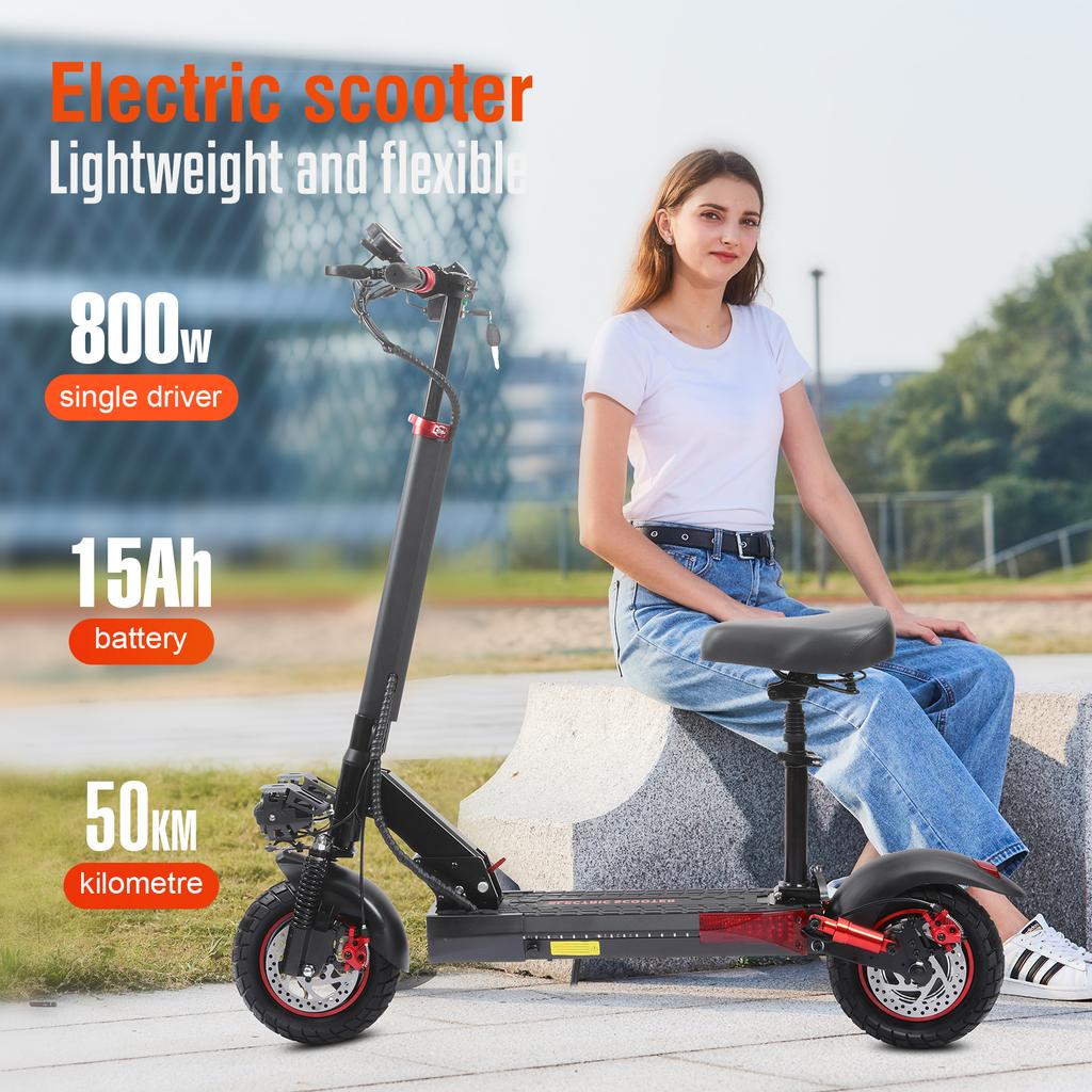 FREEBOY J01 E-scooter 800W48V15AH battery 10-inch tire long-life with seat foldable outdoor riding E-Scooter