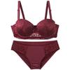 Sexy Stylish Lace Bra and Panty Set Featuring Underwire Push-up Support and Lightweight Skin-friendly Fabric