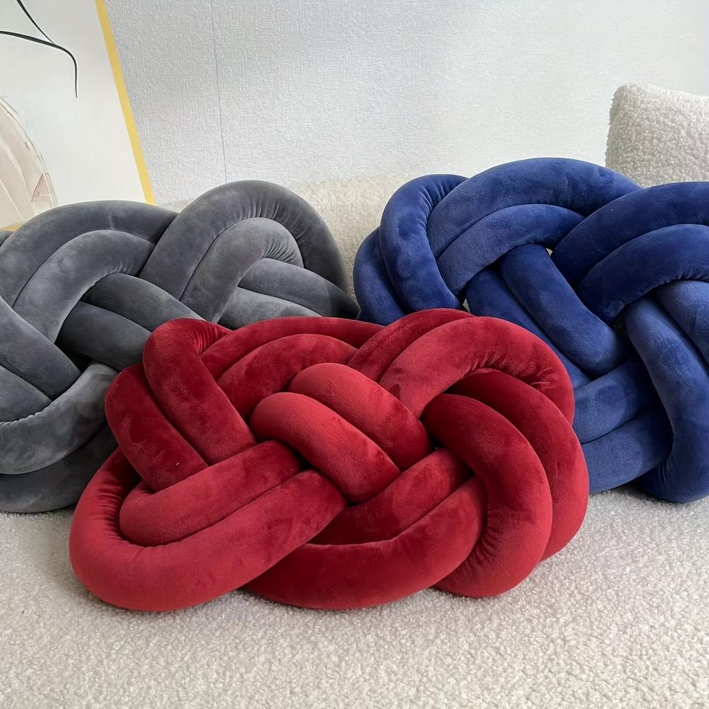 1pc Knotted Throw Pillow, Sofa Backrest Cushion Pillows, Decorative Knotted Pillows, for Bed Sofa Bedroom Home Decor