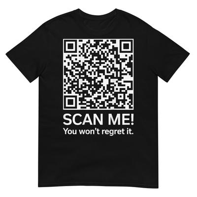 Grappig QR President Trump 4547 Trump Dansende Code T-shirt