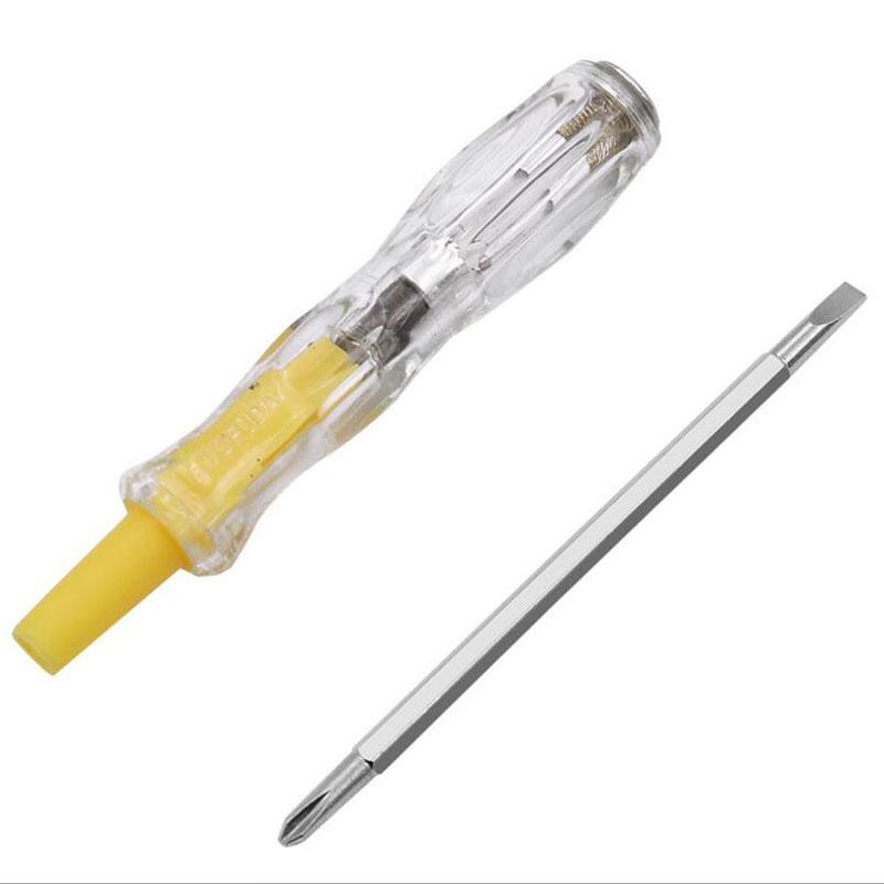 AC100-500V Electrical Voltage Tester Pen SLOTTED Phillips Double-Headed Removable Screwdriver Circuit Tester Lamp Indicator Tool
