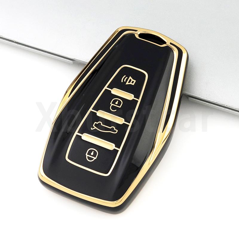4 Buttons Tpu Car Key Case Cover Auto Shell Fob Holder For Geely Coolray X6 Emgrand Global Hawk Gx7 Keyless Accessories