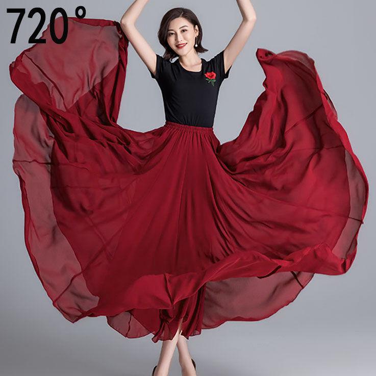 Agent 720 Scarlet Chiffon Classical Dance Skirt