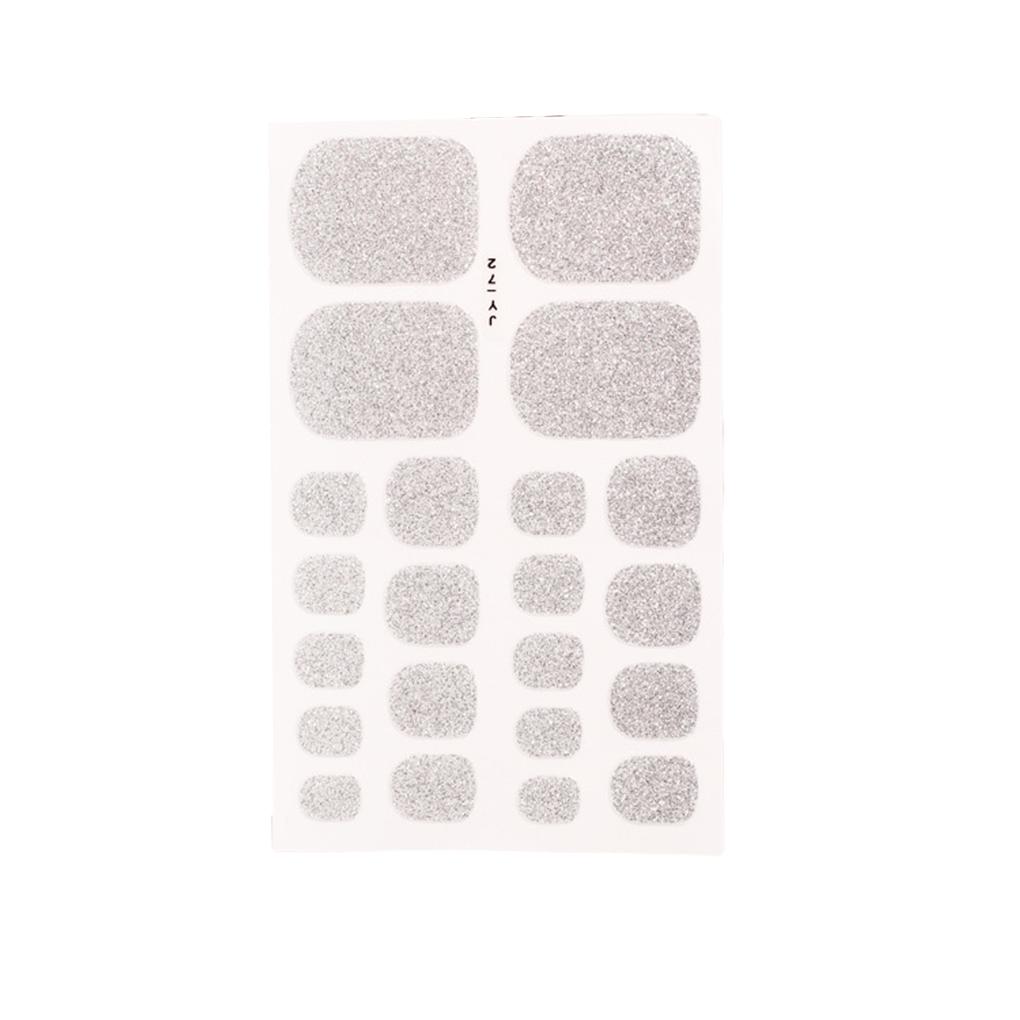 1 Set Color Street Nail Strips Toe Nails Files Glittery Self-Adhesive Waterproof Universal Salon Supplies DIY Manicure Kit