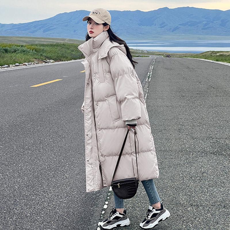 Thickened Bread Coat Solid-colored Cotton-padded Jacket for Women Loose Mid-length Korean-style Down Jacket for Women Winter Coat Cotton-padded Jacket