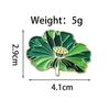 Chic Green Leaf Brooch: Stylish Lotus and Bamboo Leaf Badge for Clothing and Backpack Accessories.