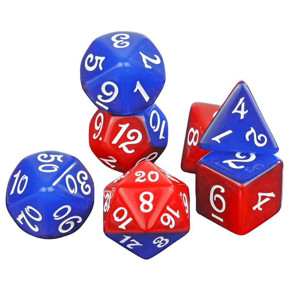 7pcs Splic Colors Game Dice DND Polyhedral Dice Set for DND RPG Table Board Role Playing Games