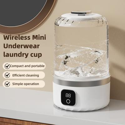 Automatic Wireless Mini Washer Laundry Machine Large Capacity User-Friendly Rechargeable Baby Clothes Underwear Washing Machine