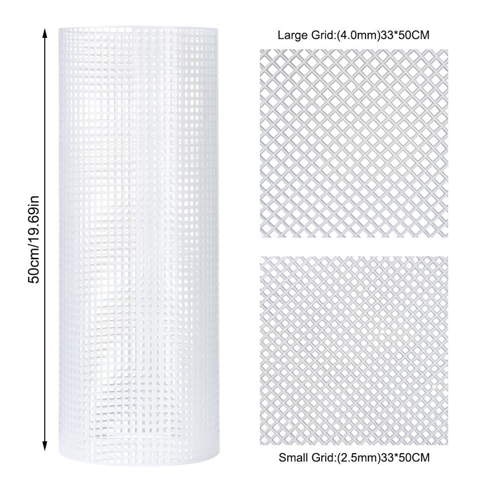 Plastic Mesh Cloth Bag Rug Thread Hook Craft Supplies DIY Handcraft Latch Hook Accessory Hook Crafts Durable Grid About 33*50CM