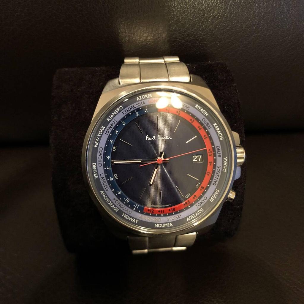 Used [Nationwide Free Shipping] Rare Made in Japan Paul Smith Watch KL5-211-71 Closed Eyes Radio Wave Solar Men's H145-T023011 With Box