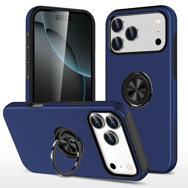 Magnetic Ring Holder Phone Case for IPhone 17 Air 16E 16 15 14 Pro Max 13 12 Mini XS X XR 7 8 Plus Hard Shell Shockproof Cover