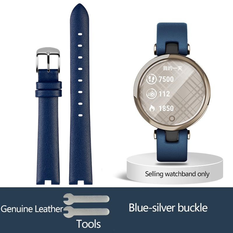 Genuine Leather Sports Watchband Straps Women's Bracelet Silicone Stainless Steel Belt For Garmin Lily Smart Watch Accessories