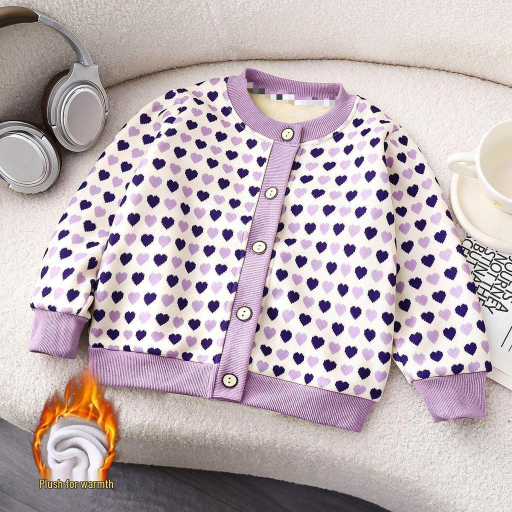 Kinder Fleece-gefütterter Strick-Hoodie - Warmer Herbst-/Winter-Pullover für Jungen & Mädchen