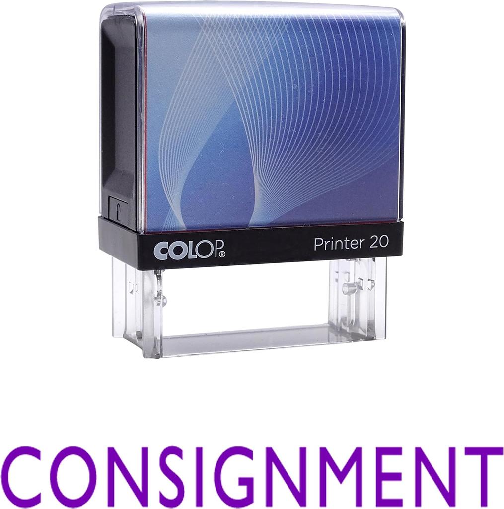 Consignment Self Inking Rubber Stamp Custom Colop Office Stationary P20 Mini Stamper