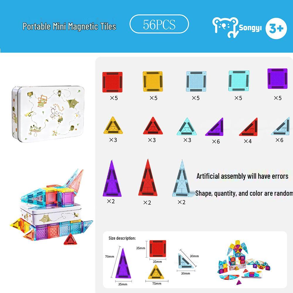 Magnetic Tiles Children's Toy: Hot-Selling Mini Educational STEM Building Blocks