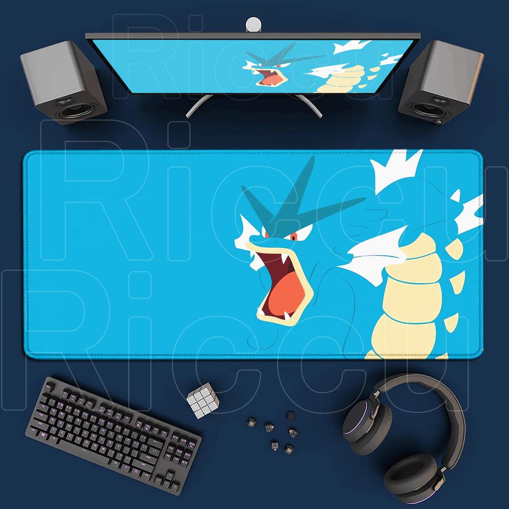 New Cool Anime Mouse Pad Ppokemon Gyarados Xmm Gaming Accessories Carpet Gamer Keyboard Desk Mat NonSlip Laptop Mousepad