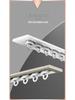 Inward Opening Bay Window Curtain Track - No-Drill, Shaped, Sliding with Hooks