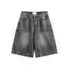 Unisex American Retro Loose Wide Leg Washed Jeans - Summer Straight-Leg Cropped Pants