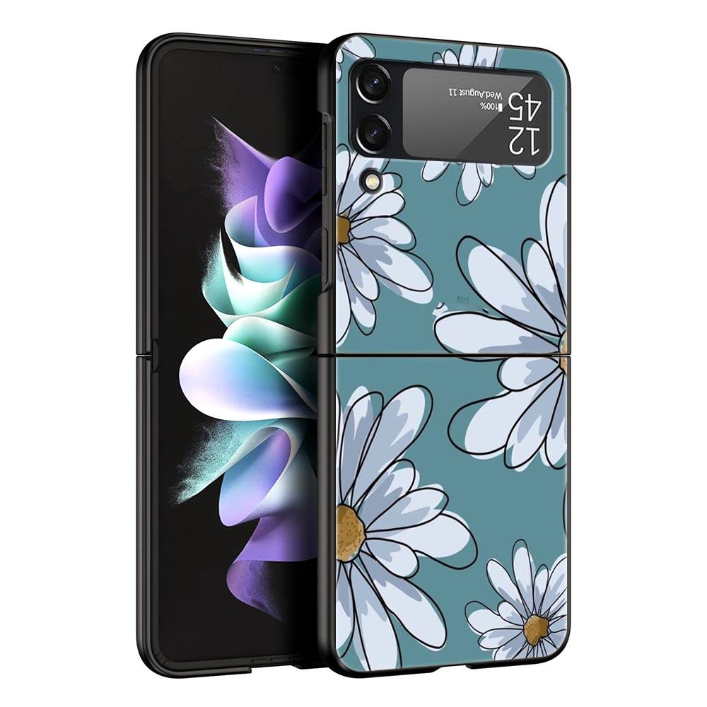 Cartoon Print Phone Case for Samsung Galaxy Z Flip 3 4 5 Folding Mobile Shell For Samsung Z Flip3 Flip4 Flip5 PC Hard Cover