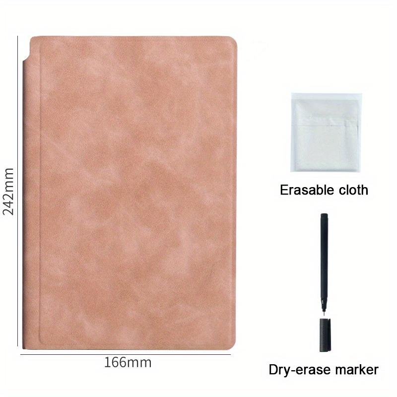 Stylish A5 Reusable Whiteboard Notebook - Ultra-Portable Weekly Planner With Durable Faux Leather Cover Versatile Memo Pad
