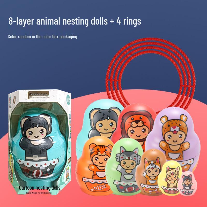 Rainbow Stacking Nesting Dolls for Toddlers | Educational Baby Toy Rings | Gift for Ages 1-2
