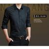 Pánská business casual košile s dlouhým rukávem, úzký střih, jednobarevná, formální