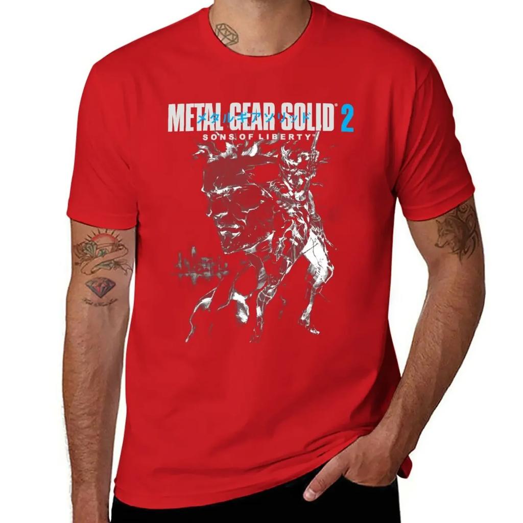 MGS2 - Bootleg T-Shirt Aesthetic clothing boys whites sweat t shirts for men cotton