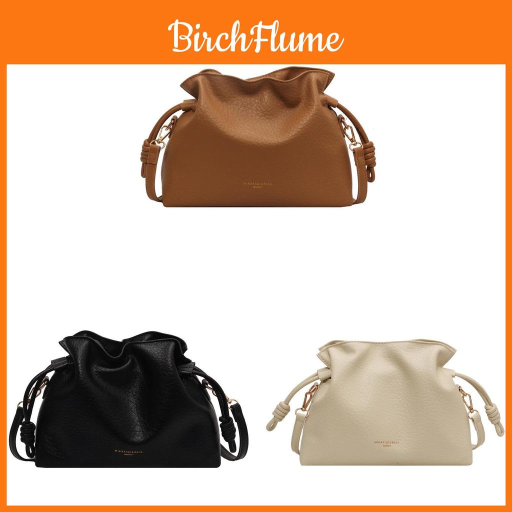 Urban Minimalist Pu Bucket Bag With Drawstring Closure For Daily Commuting Women