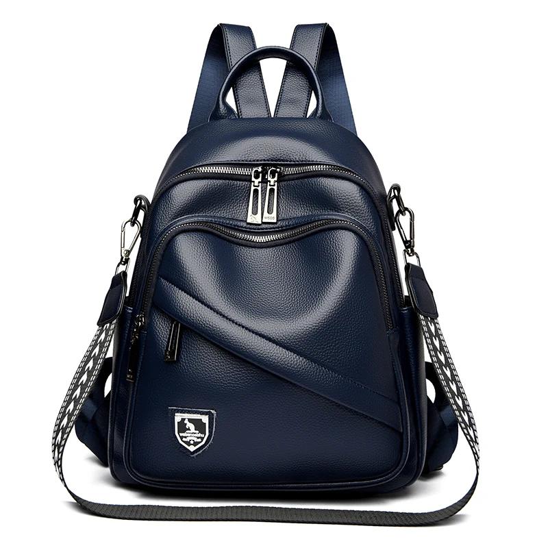 New Women High Quality Leather Backpacks Fashion Shoulder Bag Lady Large Capacity Travel Backpack School Bags for Girls Bagpack