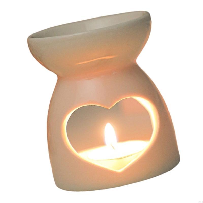 62KD Ceramics Aromas Diffuser Hollowed Out Tealight Holder for Home Decors
