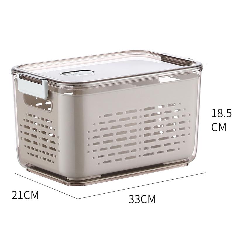 Pet Refrigerator Preservation Storage Box Frozen Sealed Box Drain Storage Fantastic Vegetables and Fruits Large Capacity Storage Basket