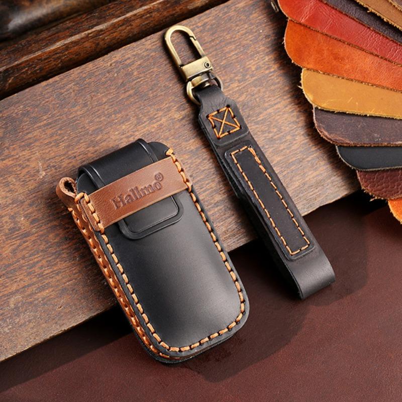 Leather Car Key Cover Keychain Holder Case Protector for Geely Galaxy L7 2023 L6 MAX 1.5T Plus AIR PRO 3 Buttons Smart Remote
