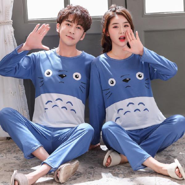 

Пижамные комплекты для мужчин, одежда для сна, милая пижама с рисунком, домашний костюм, повседневная ночная одежда, мужская домашняя одежда, свободная пижама 3XL синий