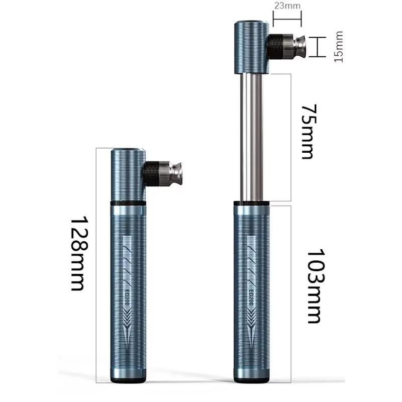 Mini Bicycle Pump Aluminum Alloy Cportable Hand Air Pump Ball Tire Pump Outdoor Bike Accessories Electric Cycling Scooter Road