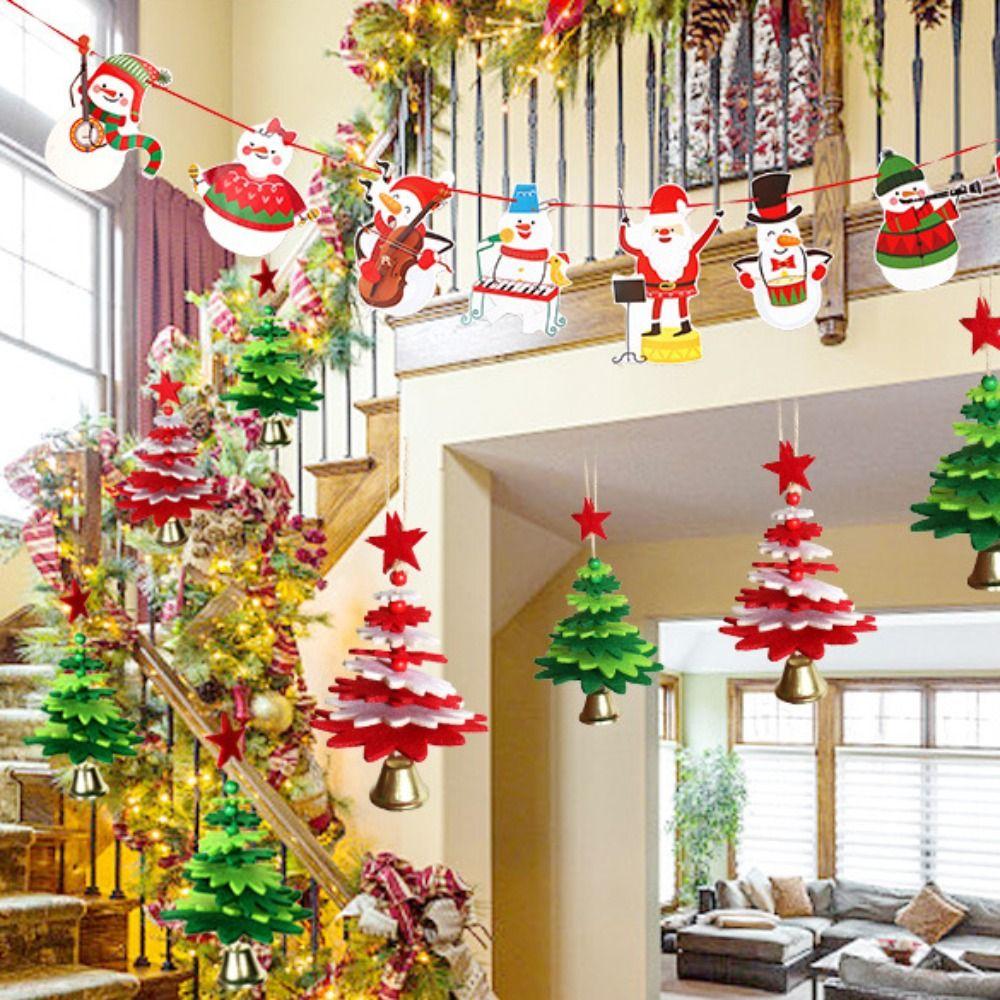 Plstěný látkový závěsný přívěsek na vánoční stromeček vánoční ozdoby na nový rok