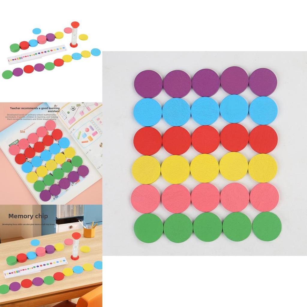 Wooden Shape And Color Recognition Memory Puzzle Toy For Parent Child Learning