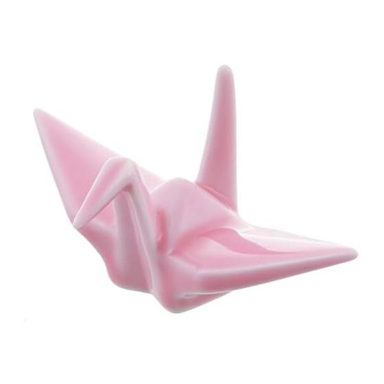 Arita Ware Yoshinobu Kitagawa Chopstick Rest, Origami Crane, Pink, 465595
