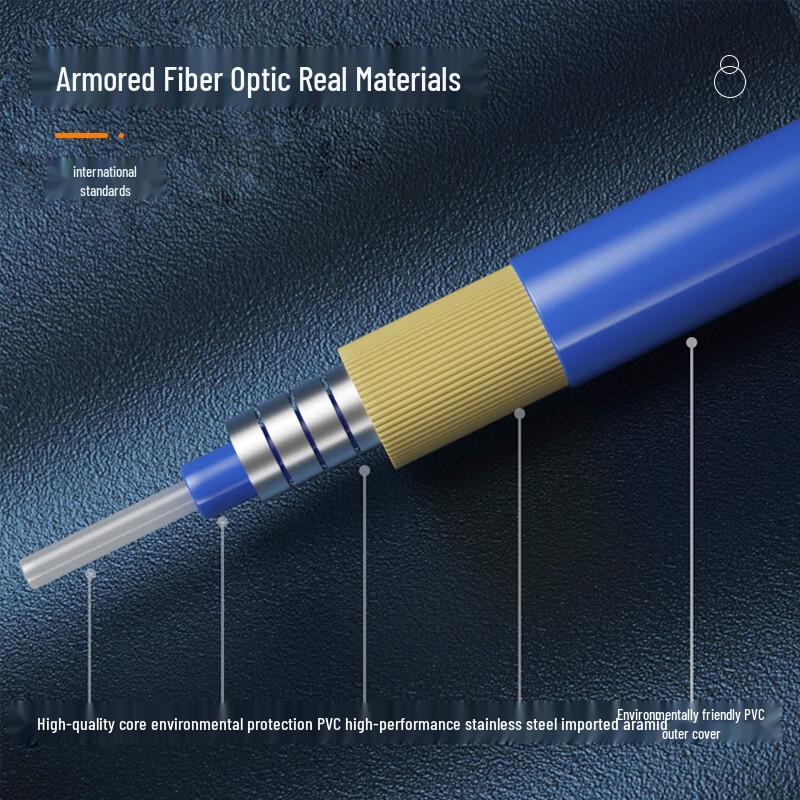 Armored Indoor LC-FC Single Mode Fiber Optic Patch Cord