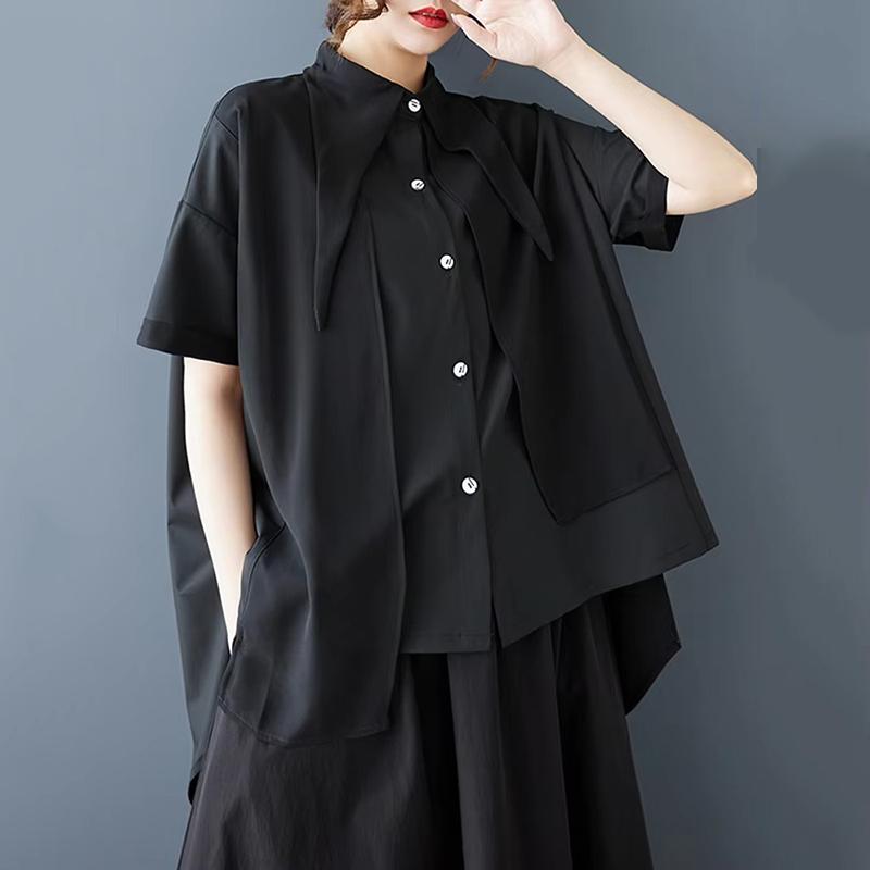 Xitao Unregelmäßiges einreihiges Hemd ZMY1058