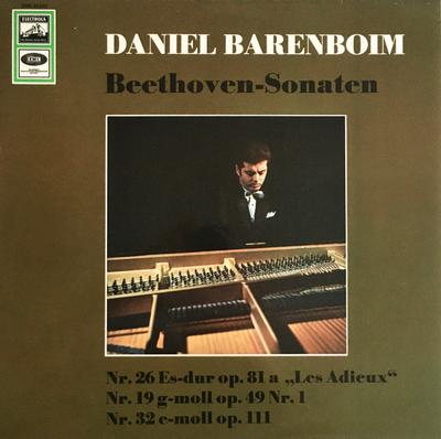 LP plate DANIEL BARENBOIM - Bēthovena sonātes: Nr. 26 E bemols SME81047 Electrola 1987. gada Vācijas klasiskā mūzika Lietots