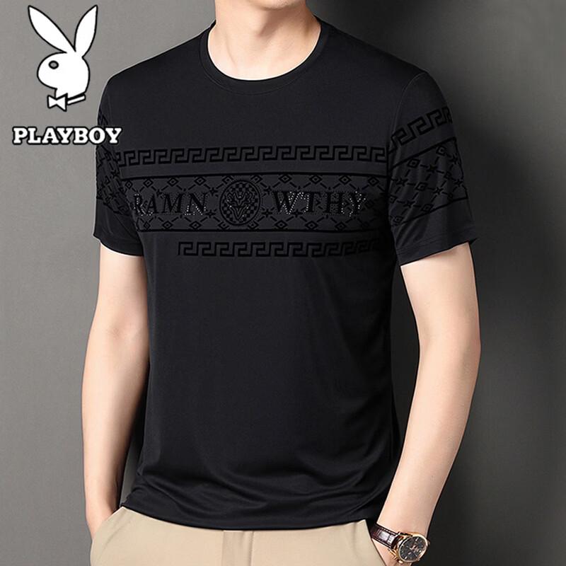 PLAYBOY Men s Lightweight Breathable Round Neck Short Sleeve T-Shirt XXL