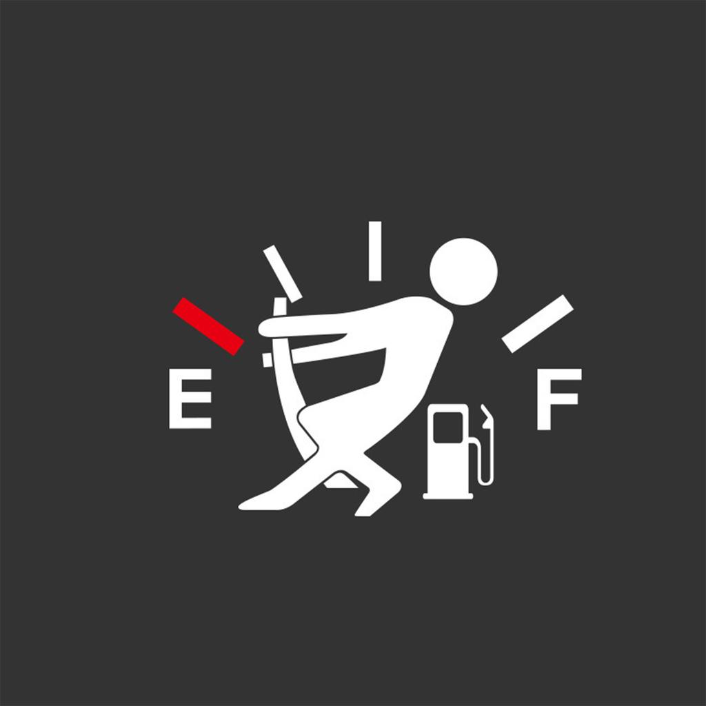 Fuel Tank Cap Sticker Tearable Waterproof Funny Sticker Personalized Reflective Car Sticker 1 /2Pcs