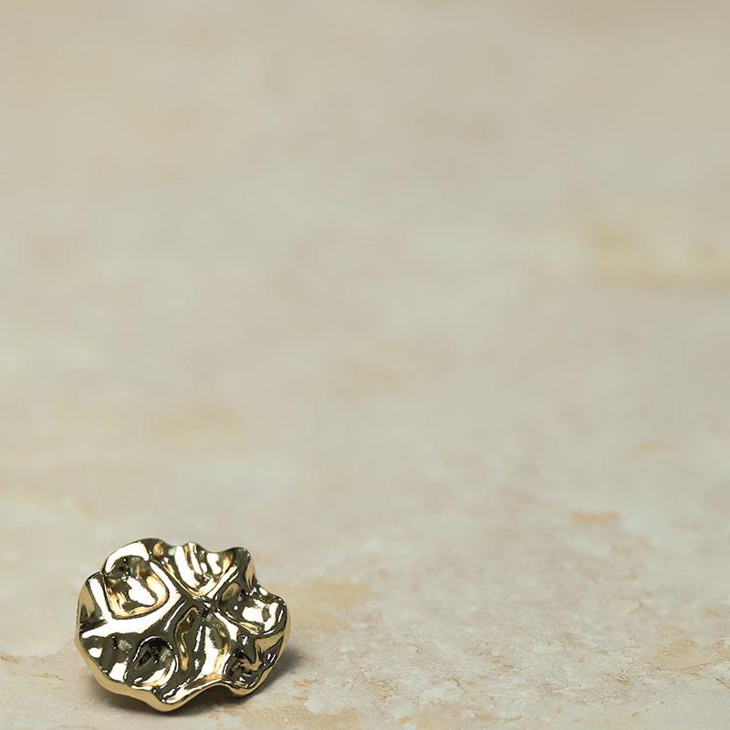 

Lotus Leaf Metal Button Vintage Tweed Jacket with Double-Sided Wool Coat