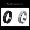 Fashionable Men's and Women's Frosted Ring, Rotatable Titanium Steel Material Ring