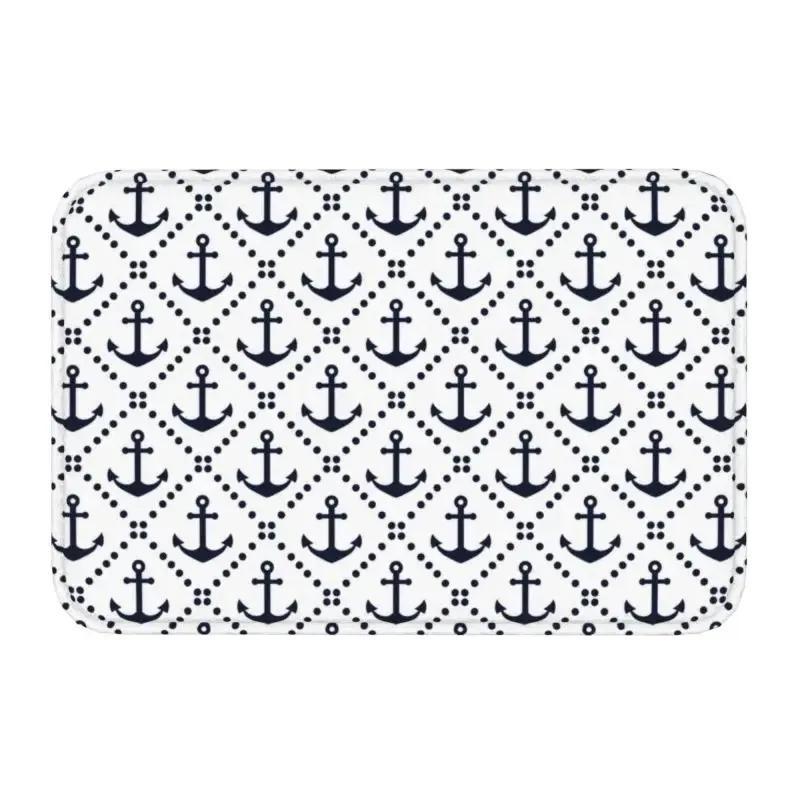 Námořní kompas Rohožka Kotva Kormidlo Tištěný Malý koberec Protiskluzový Vodu absorbující Rohožka do koupelny Kuchyně Domácí dekorace