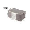 1pc Non-woven Fabric Storage Box Foldable Large Capacity Quilt Storage Bag Transparent Visible Clothing Bag Wardrobe Organizer