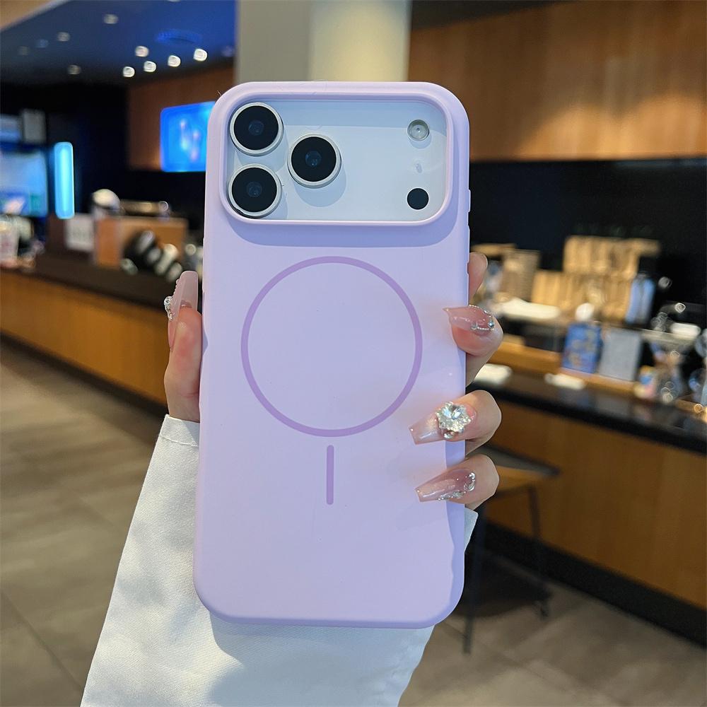 Luxury Hight Quality Liquid Silicone Phone Case for IPhone 15 16 17 Pro Max Air for Magsafe Wireless Charging Cover for Apple 14 13 12